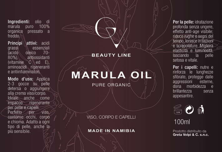 OLIO DI MARULA PURO 100% ORGANICO