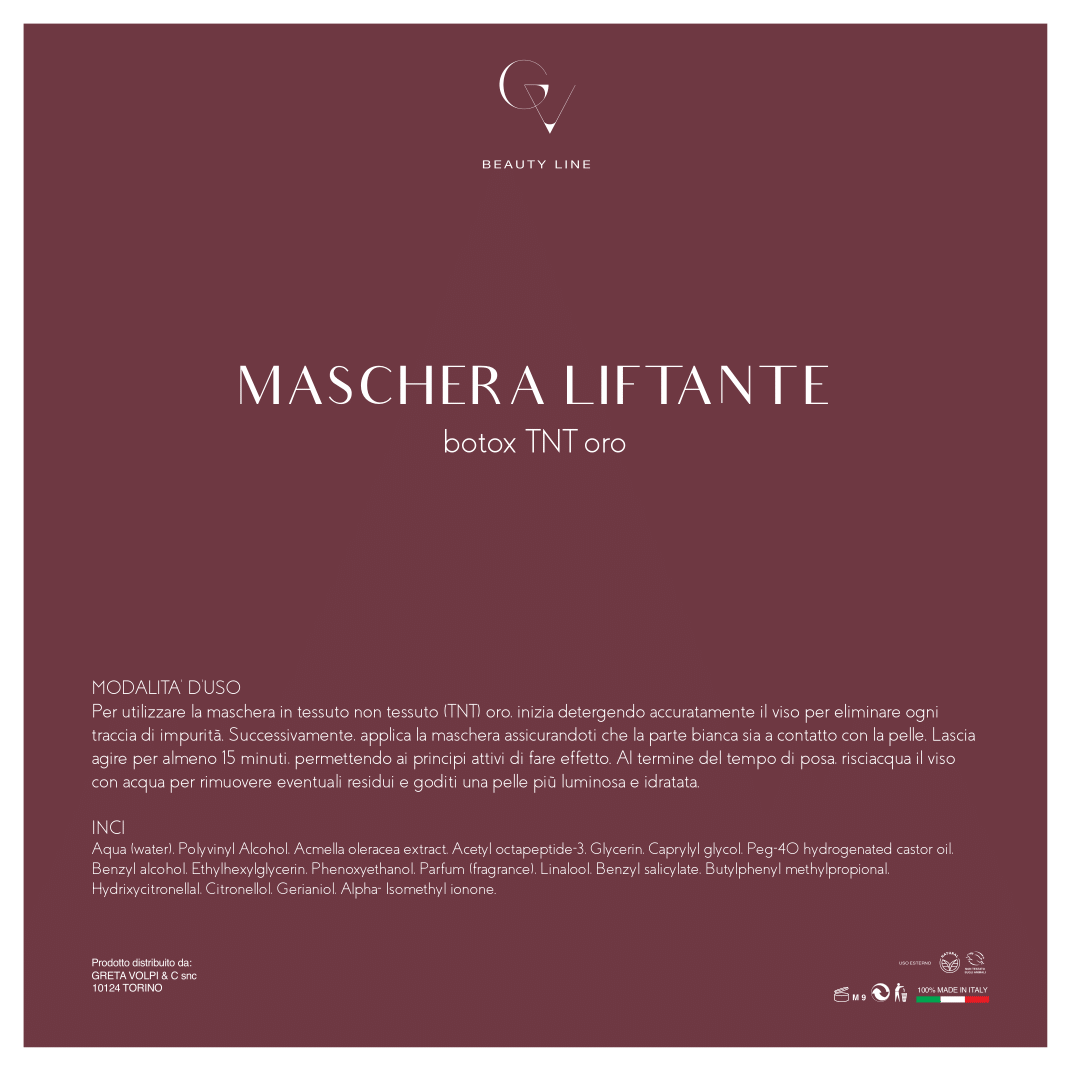 MASCHERA TNT ORO – Effetto Liftante e Rigenerante